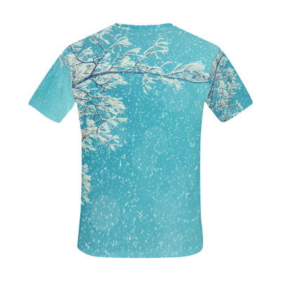 Winter landscape of snowy tree branches All Over Print T-Shirt for Men