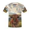 Texas longhorn steer in rural Utah All Over Print T-Shirt for Men